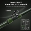 image:imageKastKing Spartacus II TwinTip Fishing Rod and Reel Combo Spinning amp Casting Combo Fishing Poles and Reels Combo KastFlex IM6 Graphite Blanks 2Piece Rods with Extra TipCast76 H Right Handed 2 Pcs Extra Tip