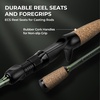 image:imageKastKing Spartacus II TwinTip Fishing Rod and Reel Combo Spinning amp Casting Combo Fishing Poles and Reels Combo KastFlex IM6 Graphite Blanks 2Piece Rods with Extra TipCast76 H Right Handed 2 Pcs Extra Tip