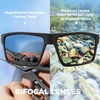 image:imageKastKing Waccamaw Polarized Bifocal Sunglasses x15 x20 x25 Magnifications Wrap Around Sport Reader Sunglasses for MenMatte Black Frame  Smoke Lens