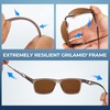 image:imageKastKing FlatRock Polarized Sport Sunglasses for Men and Women Ideal for Driving Fishing Cycling Running UV ProtectionFrame Gray Crystal Lens Brown