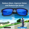 image:imageKastKing FlatRock Polarized Sport Sunglasses for Men and Women Ideal for Driving Fishing Cycling Running UV ProtectionFrame Matte Black Lens Smoke  Cobalt Mirror