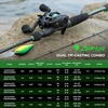 image:imageKastKing Zephyr DualTip Fishing Rod and Reel ComboSpinning amp Baitcaster ComboDual Tips Section for Different PowersIM6 Graphite 2Piece Rod with Extra TipSensitive amp PowerfulFreshwater FishingCast 60 Ml M Dualtip Rod  Left Handedblack
