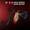 image:imageKastKing MaxSteel TwinTip Spinningamp Baitcaster Fishing Rod and Reel ComboCast 100 Size LH Reel  7 MH 2Piece  Extra Tip